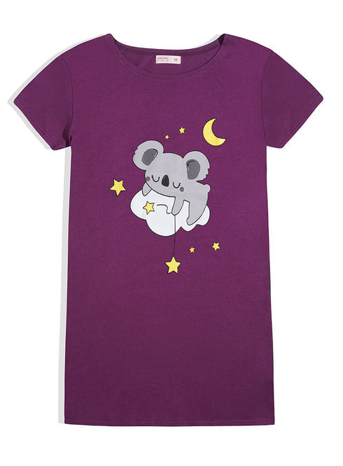 Purple Night Shirt - Design 18 - Khotwh